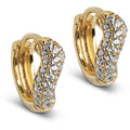 Sparkling Curve Large Hoops - Clear CZ