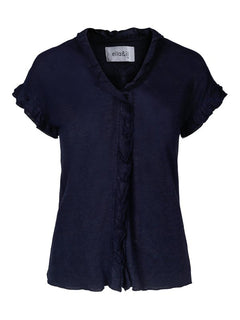 Karianne Linen Tee - Navy