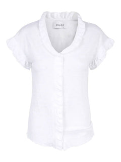 Karianne Linen Tee - White