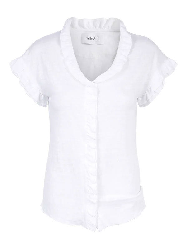 Karianne Linen Tee - White
