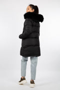 Stella Long Puffer - Black Fade