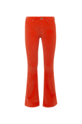High Rise Flared Cord - Mandarin Red