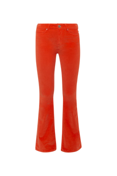 High Rise Flared Cord - Mandarin Red
