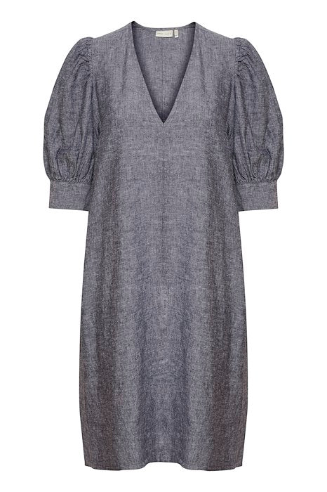 KikoIW Yanca Klänning - Marine Blue Melange