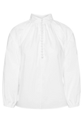 Poplin Bohemian Wide Blouse - White