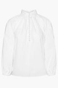 Poplin Bohemian Wide Blouse - White