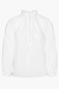 Poplin Bohemian Wide Blouse - White
