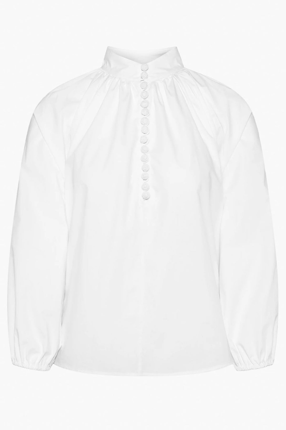Poplin Bohemian Wide Blouse - White