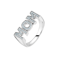 Mom Ring - Blue Silver
