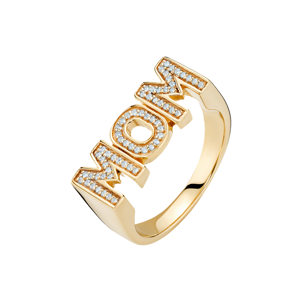 Mom Ring - Blue Gold
