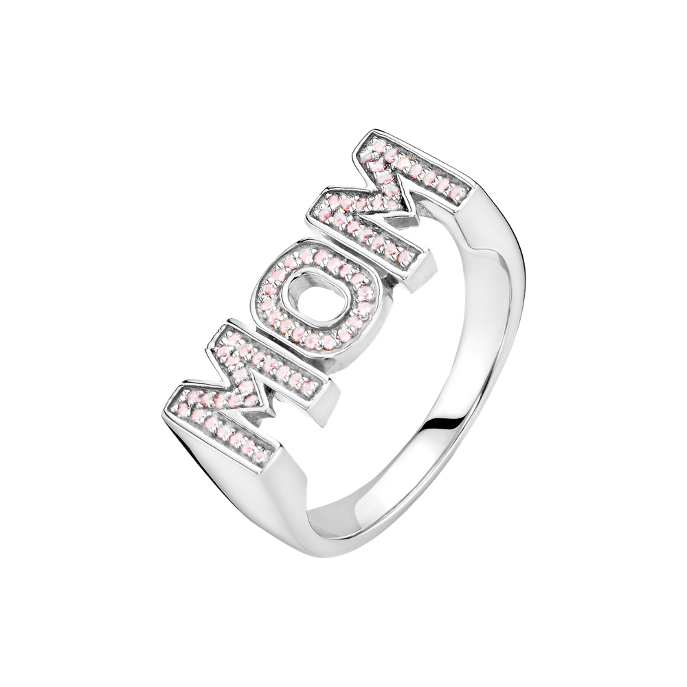 Mom Ring - Pink Silver