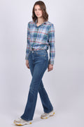Winter Twill Madras Check Shirt - Mid Blue - GANT - Bluser & Skjorter - VILLOID.no