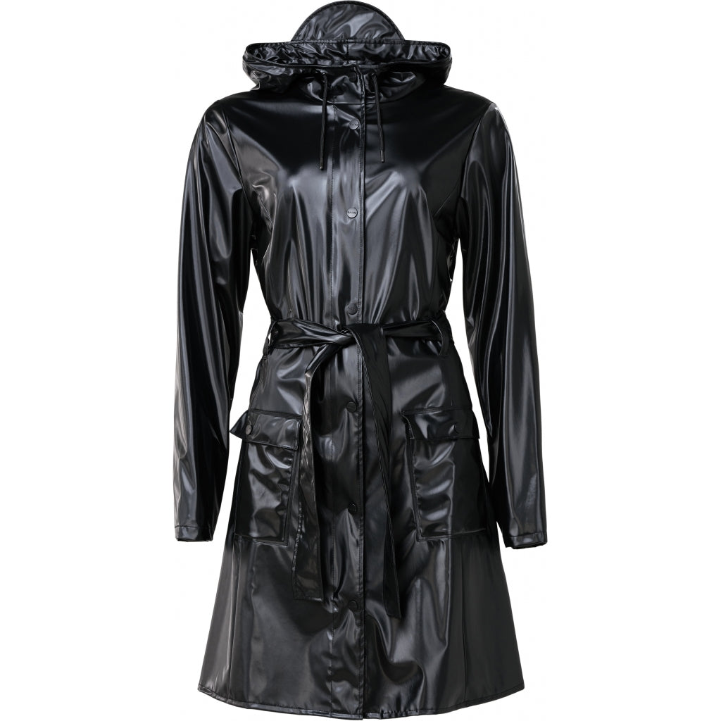 Curve Jacket - Shiny Black - Rains - Jakker - VILLOID.no