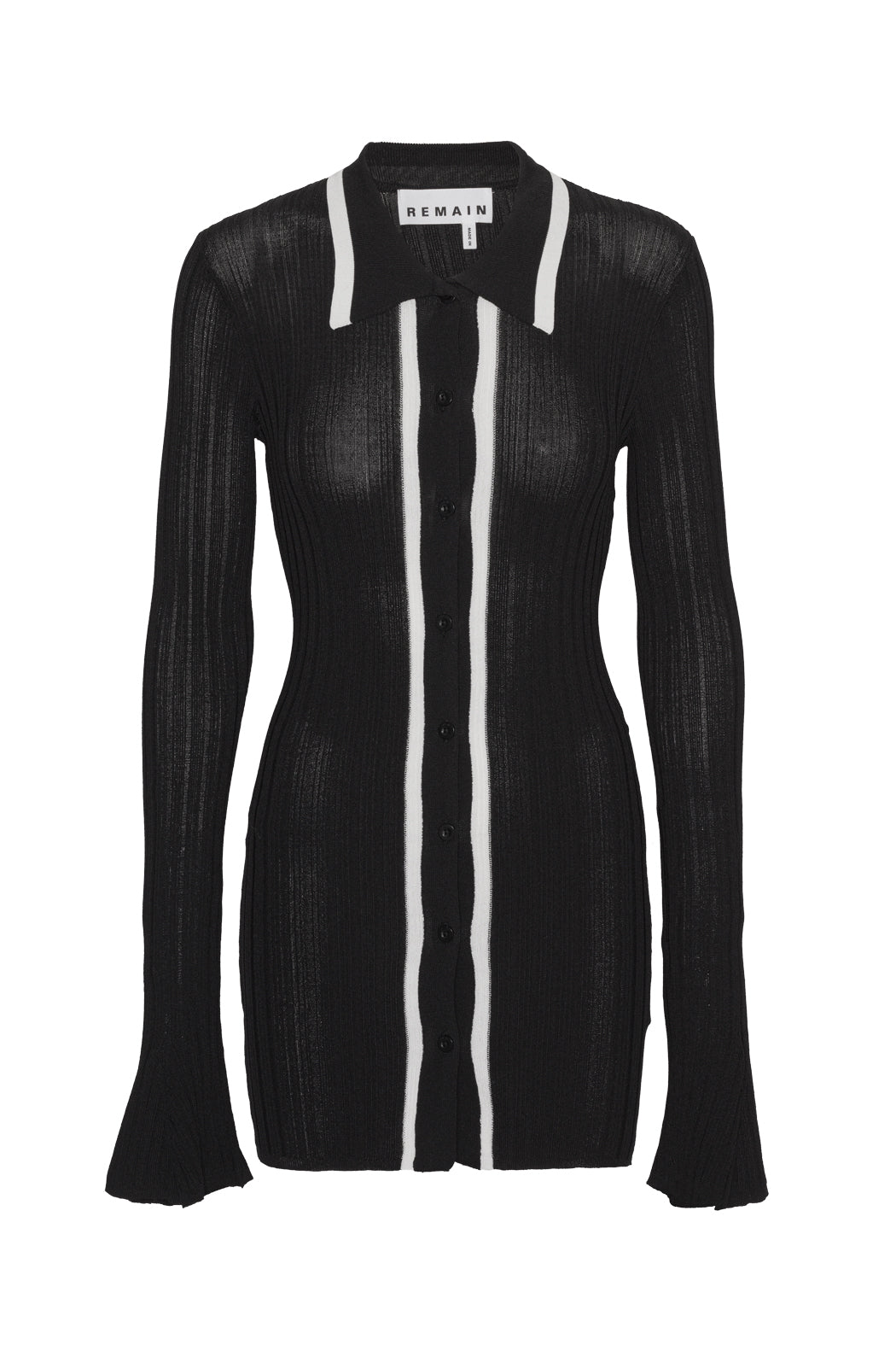 Knit Slim Cardigan - Black Comb.