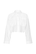 Poplin Cropped Shirt - Bright White