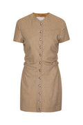 Drapy Midi Suiting Dress - Tigers Eye