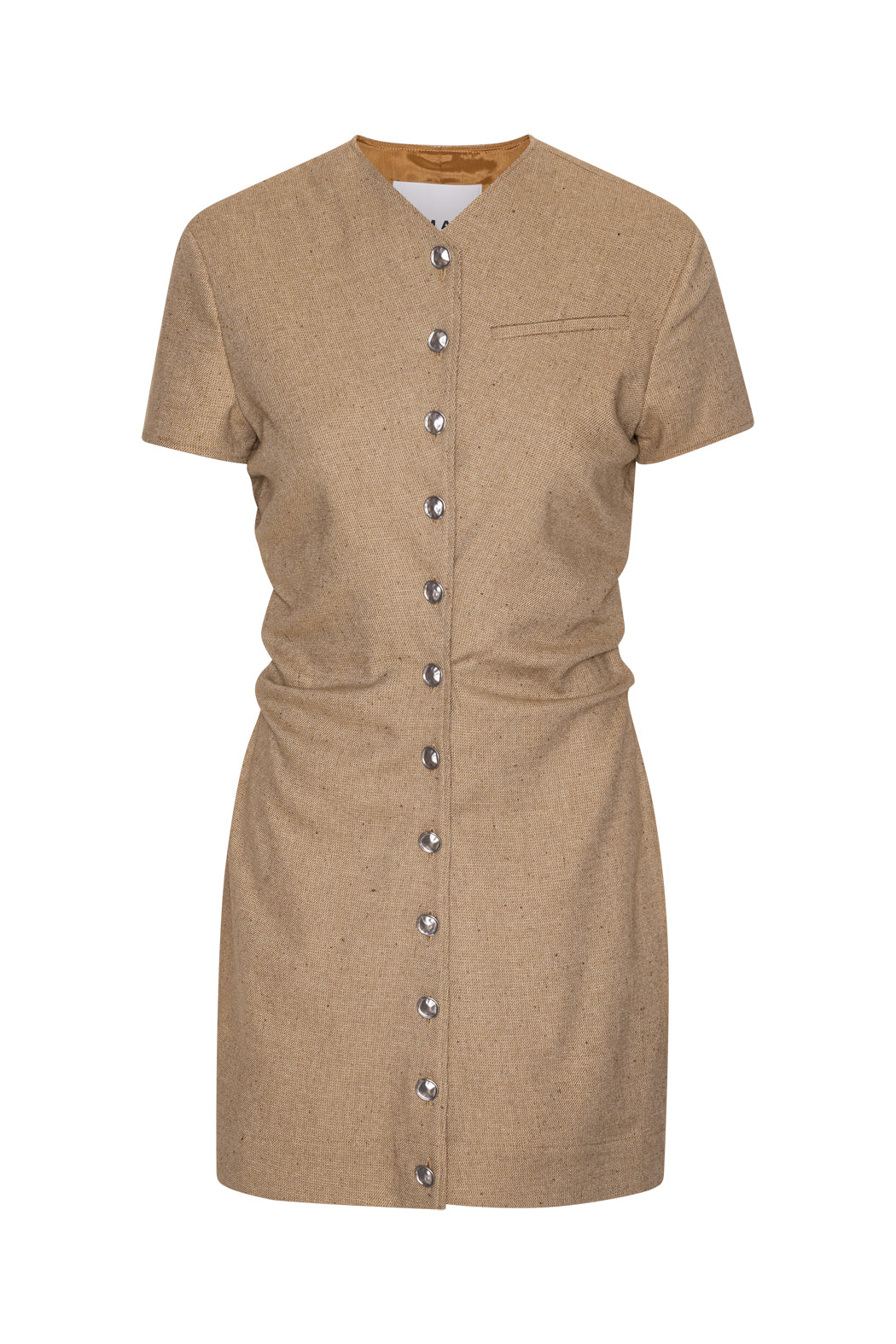 Drapy Midi Suiting Dress - Tigers Eye