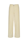Striped Twill Wide Pants - Straw Comb