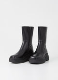 Carla Zipper Boots - Black