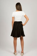 Luna Acetate Skirt - Anthracite Black