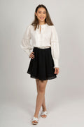 Luna Broderie Anglaise Skirt - Anthracite Black