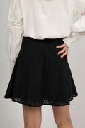 Luna Broderie Anglaise Skirt - Anthracite Black