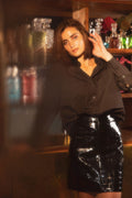 Lima Patent Skirt - Black