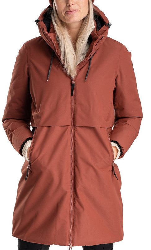 Mellow Vattert Parkas II - Rødbrun