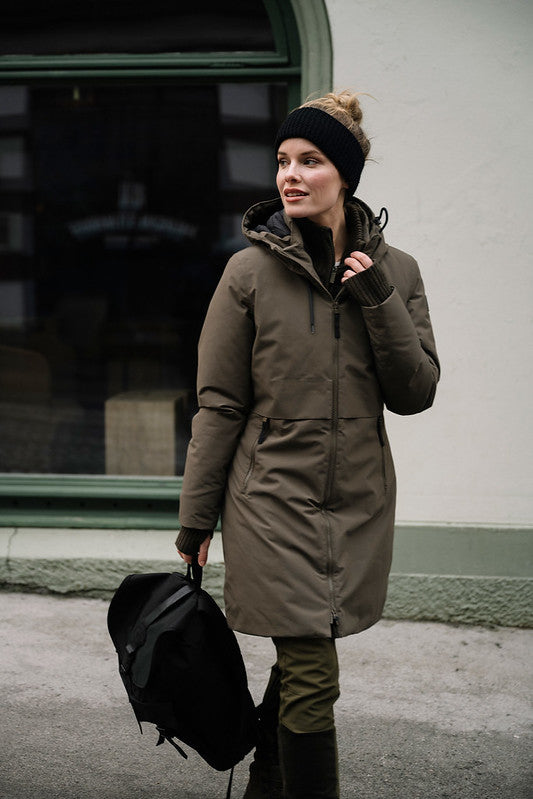 Mellow Vattert Parkas II - Armygrønn