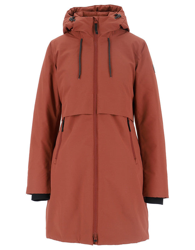 Mellow Vattert Parkas II - Rødbrun