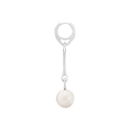 Squash Earring - White Pearl Silver