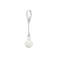 Squash Earring - White Pearl Silver