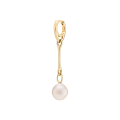 Squash Earring - White Pearl Gold