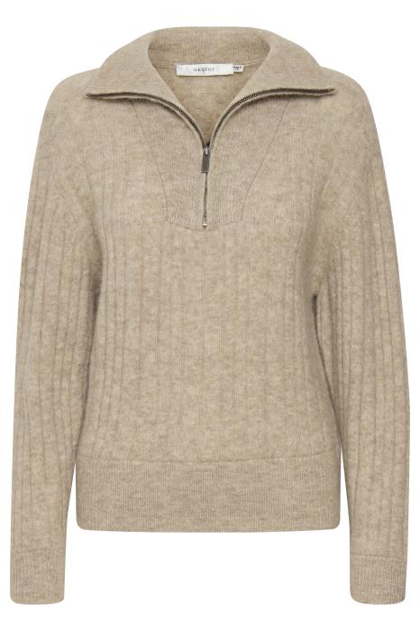 AlphaGZ Zipper Pullover - Warm Sand Melange
