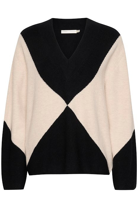 RudiIW Intarsia Pullover - French Oak/Black