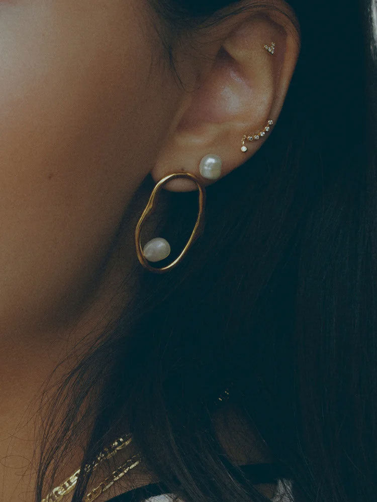 Baroque Helix Stud Gold