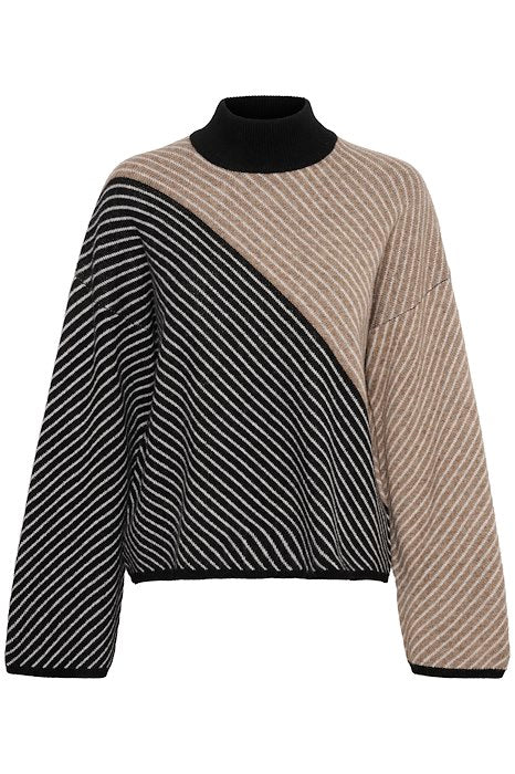 RancelIW Pullover - Mocha Grey/Black