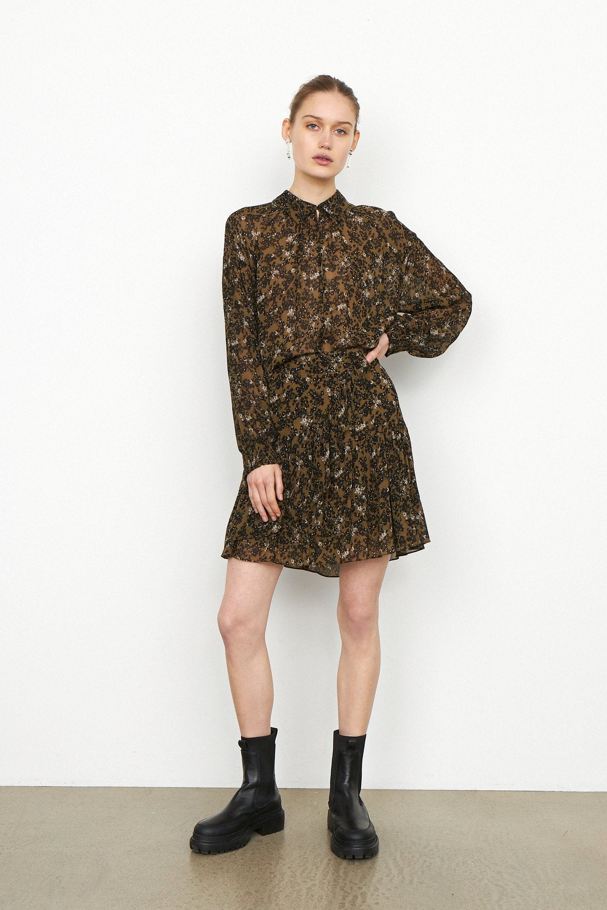 Simone Skirt - Burnt Olive