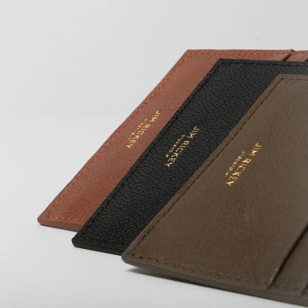 Credit Card Holder - Tan Grained Leather