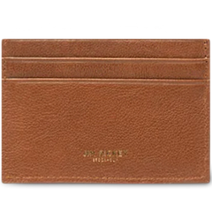 Credit Card Holder - Tan Grained Leather