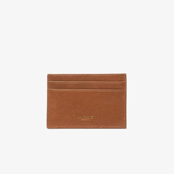 Credit Card Holder - Tan Grained Leather