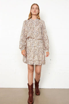 Lotus Mini Skirt - Golden Brown