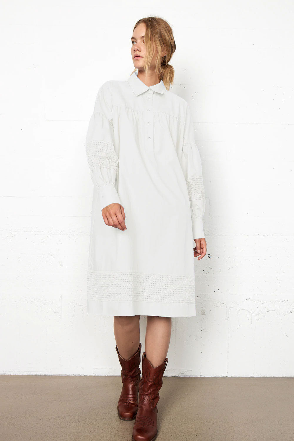 Henri New Shirt Dress - White