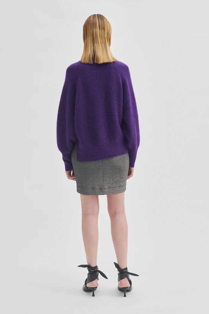 Brook Knit Oversize T-Neck - Tillandsia Purple