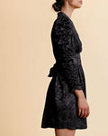 Jacquard Tieband Dress - Black