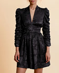 Jacquard Tieband Dress - Black