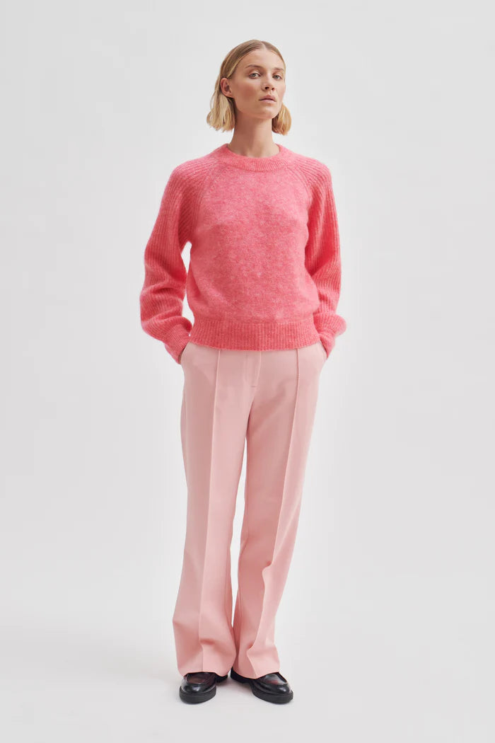 Brookline Knit O-Neck - Camellia Rose