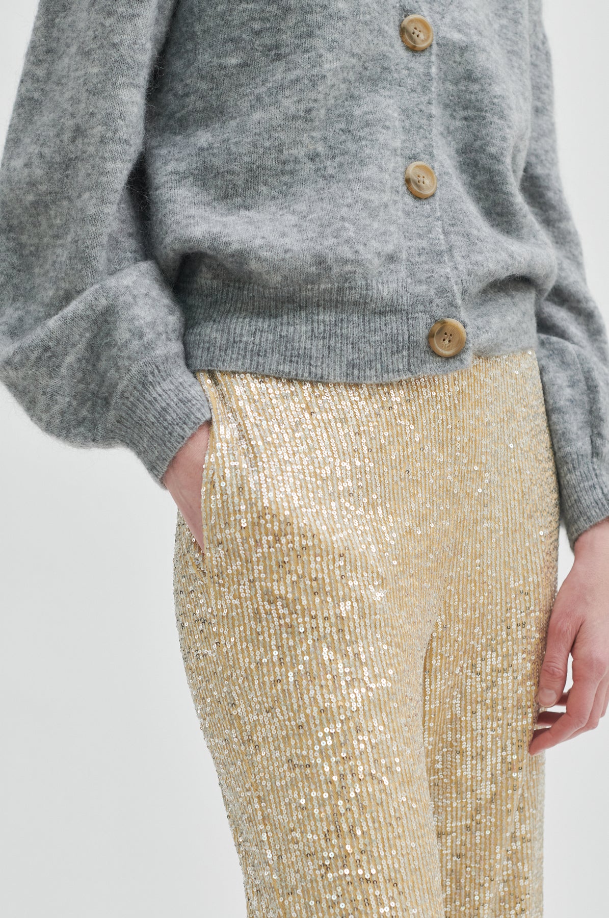 Shine On Trousers - Silver