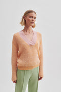 Vibse Knit V-Neck - Apricot