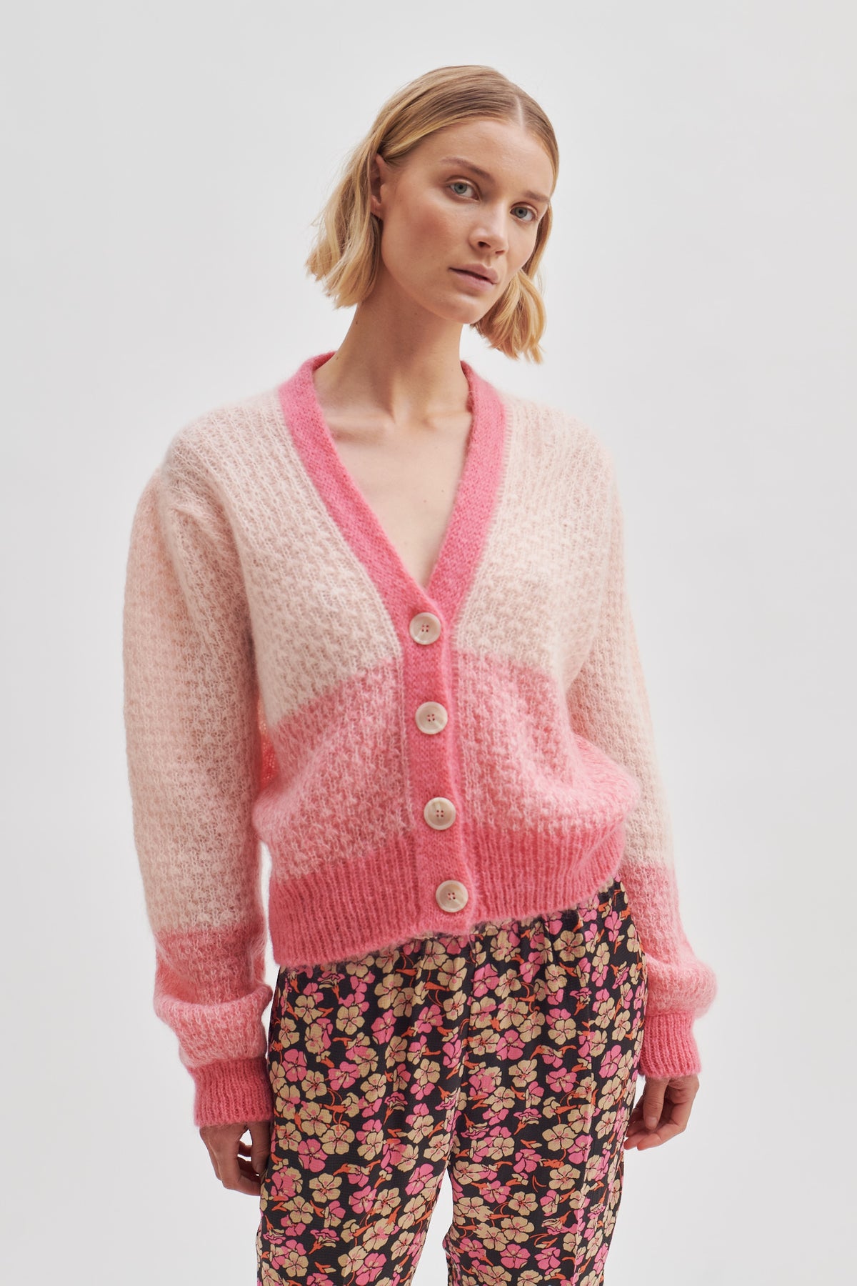 Sebastia Knit Cardigan - Quartz Pink